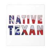 Bloc-note Drapeau texan natif (Devant)