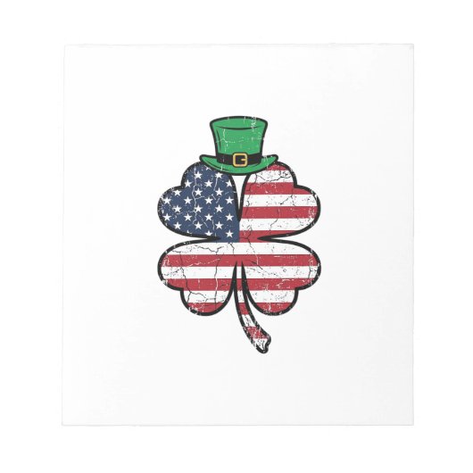Bloc-note Drapeau Trèfle Vintage St. Patrick (Devant)
