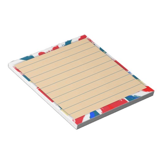 Bloc-note Drapeau Union Jack britannique vintage usé (Incliné)