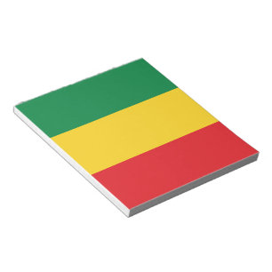 Bloc-note Drapeau vert, or (jaune) et rouge