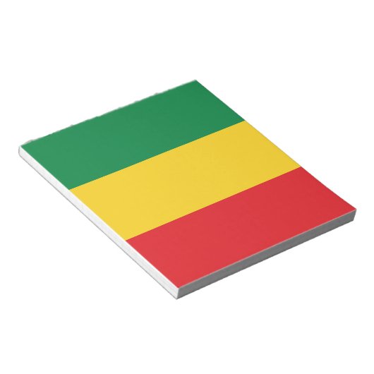 Bloc-note Drapeau vert, or (jaune) et rouge (Incliné)