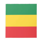 Bloc-note Drapeau vert, or (jaune) et rouge (Devant)