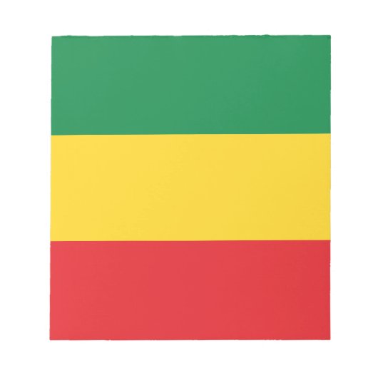 Bloc-note Drapeau vert, or (jaune) et rouge (Devant)