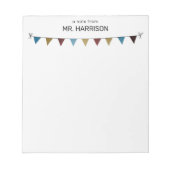 Bloc-note Drapeaux de Bunting Rustique pour Enseignant ou En (Devant)