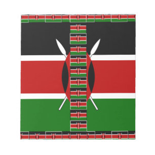 Bloc-note Drapeaux miniers sans fil du Kenya Frames Art