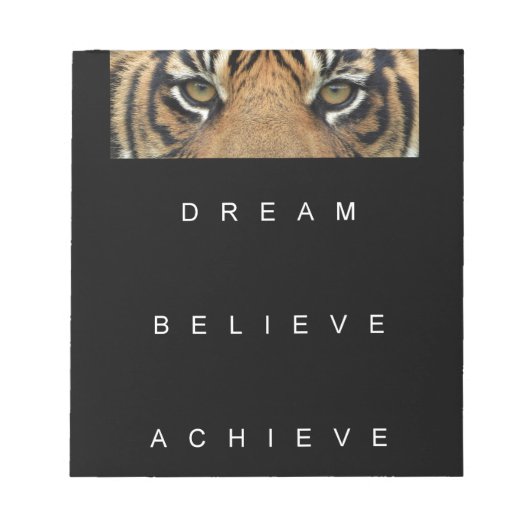 Bloc-note dream believe achieve motivational quote (Devant)