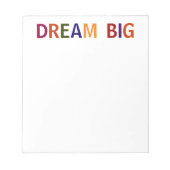 Bloc-note Dream Big Multicolore (Devant)