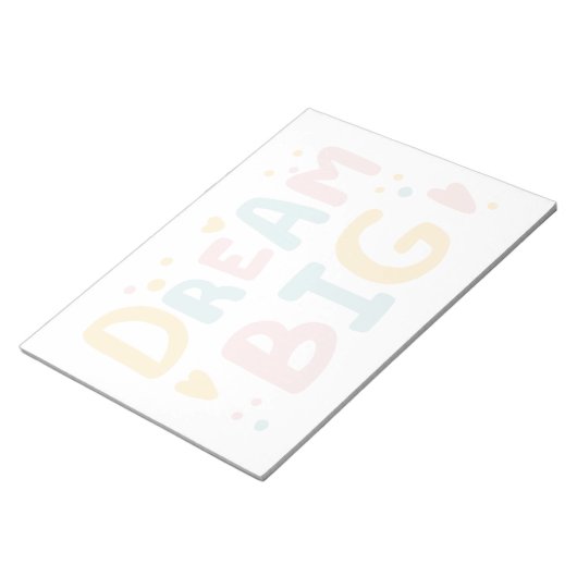 Bloc-note Dream Big Pastel Hearts (Incliné)