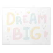 Bloc-note Dream Big Pastel Hearts (Devant)