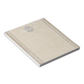 Bloc-note Dreamer Silver Snowflake lin Look Ajouter un texte (Incliné)