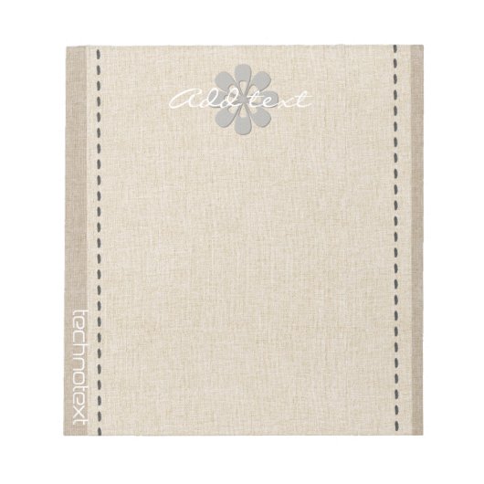 Bloc-note Dreamer Silver Snowflake lin Look Ajouter un texte (Devant)