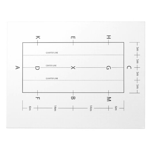Bloc-note Dressage Arena Modèle Cheval équitation (Devant)