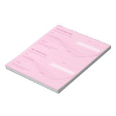 Bloc-note Droit d'attraction Chèques stylish rose vierge (Tourné)