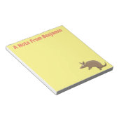 Bloc-note Drôle armadillo joyeux dessin animé (Incliné)