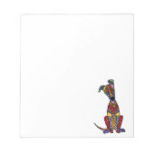 Bloc-note Drôle Artsy Greyhound Chien Art Abstrait (Devant)