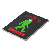 Bloc-note Drôle Bigfoot Je Crois en Noël (Tourné)