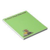 Bloc-note Drôle bulldozer de conduite de taureaux (Incliné)