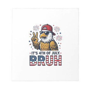 Bloc-note Drôle de 4 juillet Eagle Bruh maillot patriotique