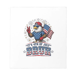Bloc-note Drôle de 4 juillet Eagle Bruh maillot patriotique