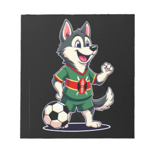 Bloc-note Drôle de Husky Dabbing Kenya Football - Fl Équator