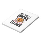 Bloc-note Drôle de professeur d'Halloween Balai cassé Vector (Tourné)