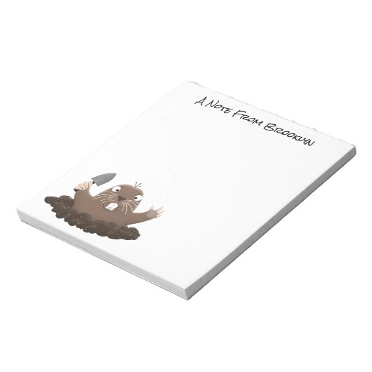 Bloc-note Drôle gopher de poche creusant dessin dessin de de (Tourné)