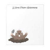 Bloc-note Drôle gopher de poche creusant dessin dessin de de (Devant)
