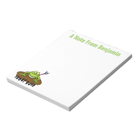Bloc-note Drôle grenouille attraper la mouche dessin de dess (Tourné)
