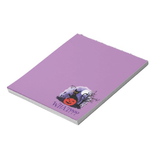 Bloc-note Drôle Halloween Bewitched Chat noir Quoi? (Tourné)