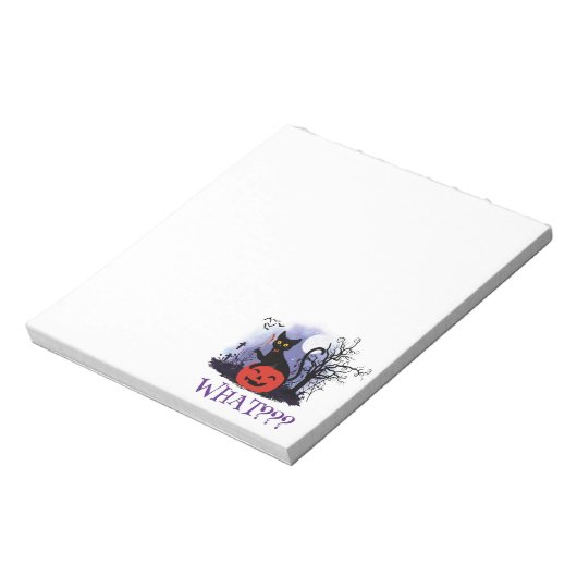 Bloc-note Drôle Halloween Bewitched Chat noir Quoi? (Tourné)