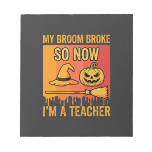 Bloc-note Drôle Halloween Professeur Mon Balai Cassa Concept