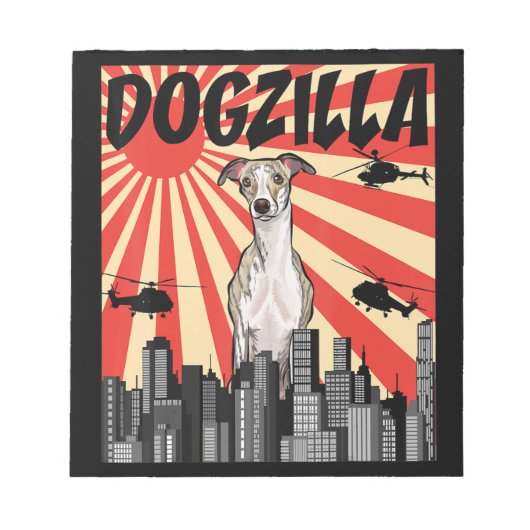 Bloc-note Drôle japonais Dogzilla Whippet (Devant)