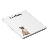 Bloc-note Drôle joyeux dessin animé de chien de carlin (Incliné)