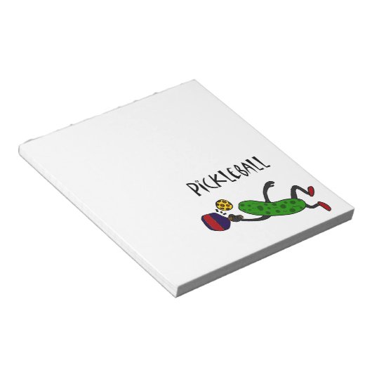 Bloc-note Drôle Leaping Pickle Jouer Pickleball (Incliné)