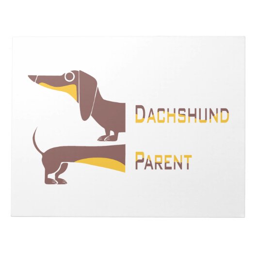 Bloc-note Drôle mignon dachshund pour parent chien long (Devant)