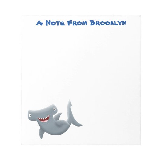 Bloc-note Drôle mignon requin marteau dessin animé (Devant)