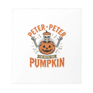 Bloc-note Drôle Peter Peter Citrouille Halloween Squelette C
