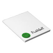 Bloc-note Drôle Pickleball visage vert (Incliné)