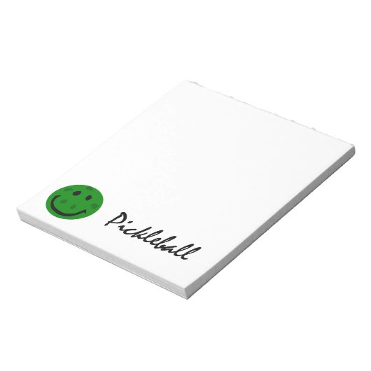 Bloc-note Drôle Pickleball visage vert (Tourné)