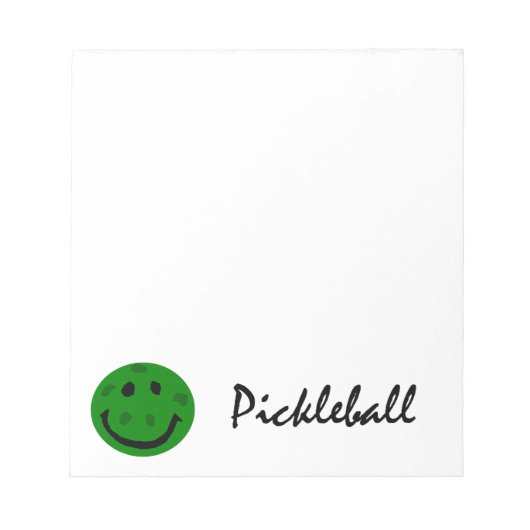 Bloc-note Drôle Pickleball visage vert (Devant)
