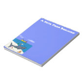 Bloc-note Drôle requin couché et dessin animé de pêche (Tourné)