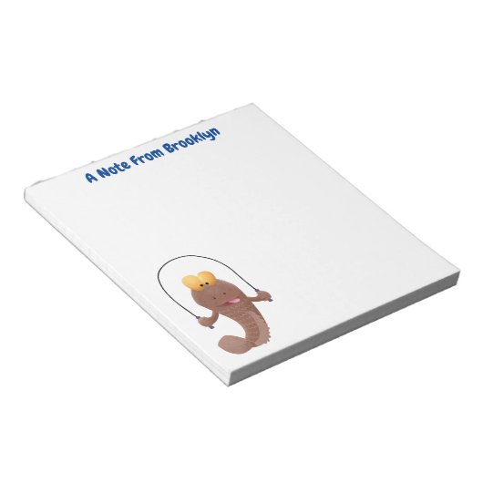 Bloc-note Drôle sauter boudskipper poisson dessin animé (Incliné)