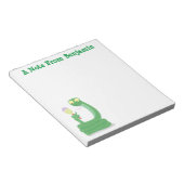 Bloc-note Drôle serpent vert avec caricature maraca (Incliné)