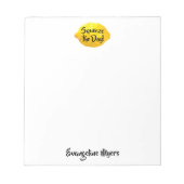 Bloc-note Drôle Squeeze Jour Script 3D Lemon Monogramme (Devant)