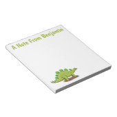 Bloc-note Drôle stegosaurus dinosaure dessin animé (Incliné)