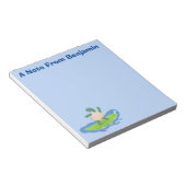 Bloc-note Drôle tortue vague de surf dessin animé (Incliné)