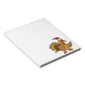 Bloc-note Drôle Turquie portant le chapeau rouge Noël Art (Incliné)