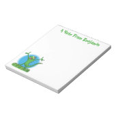 Bloc-note Drôle vert souriant animé lézard d'iguane (Tourné)