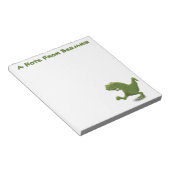 Bloc-note Drôle vert t rex dessin animé de dinosaure (Incliné)