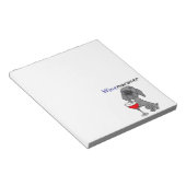 Bloc-note Drôle Weimaraner Chien Boire du vin rouge (Incliné)